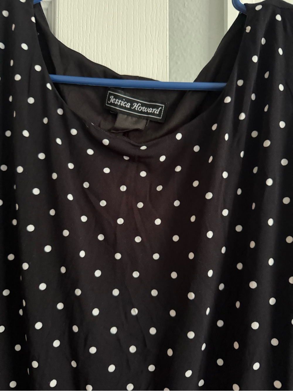 Jessica Howard Black and White Polka Dot Dress